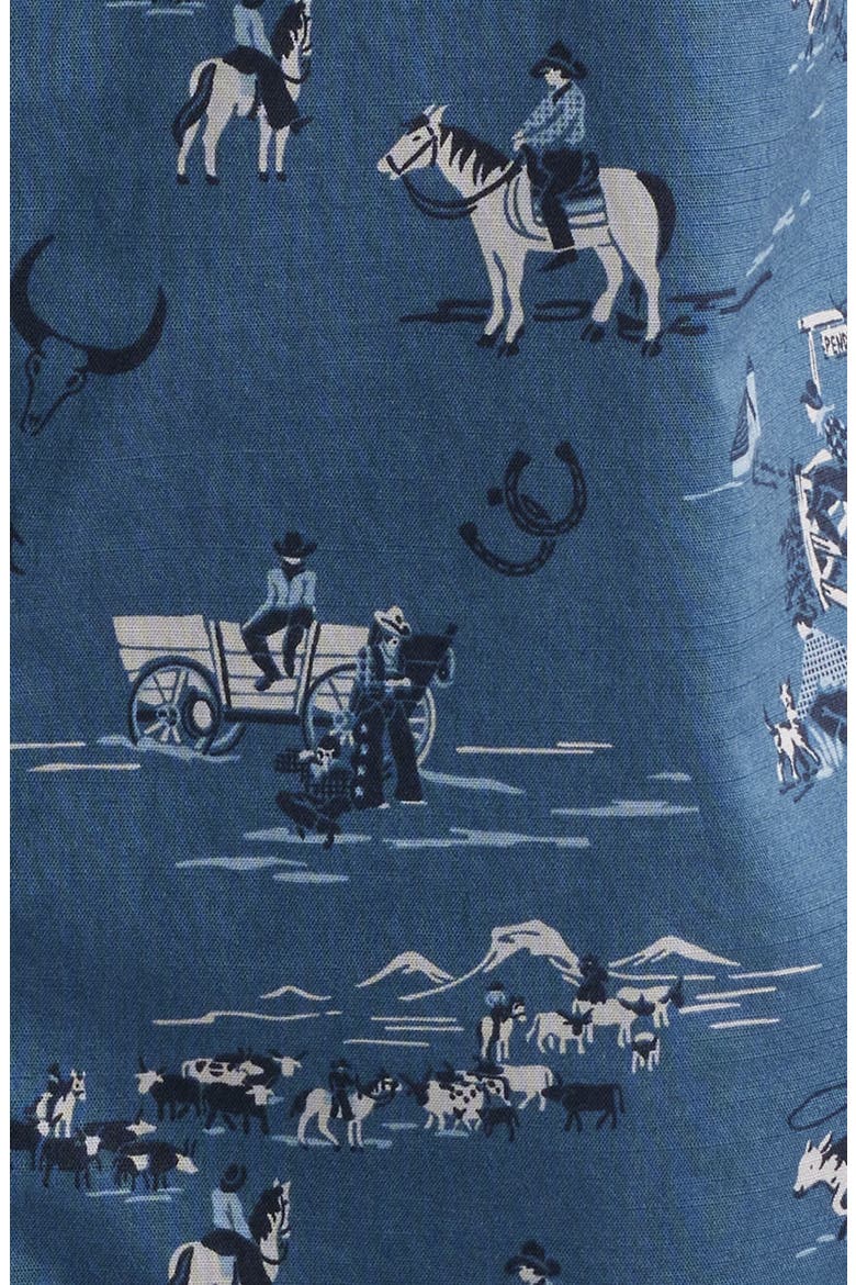 Laramie Short Sleeve Snap-Up Western Shirt, Alternate, color, COWBOY BLUE