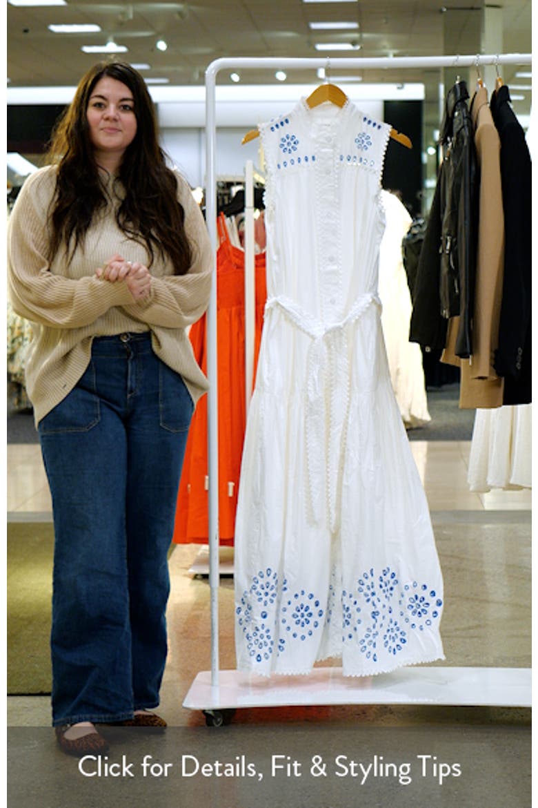 Eyelet Embroidery Sleeveless Maxi Dress video