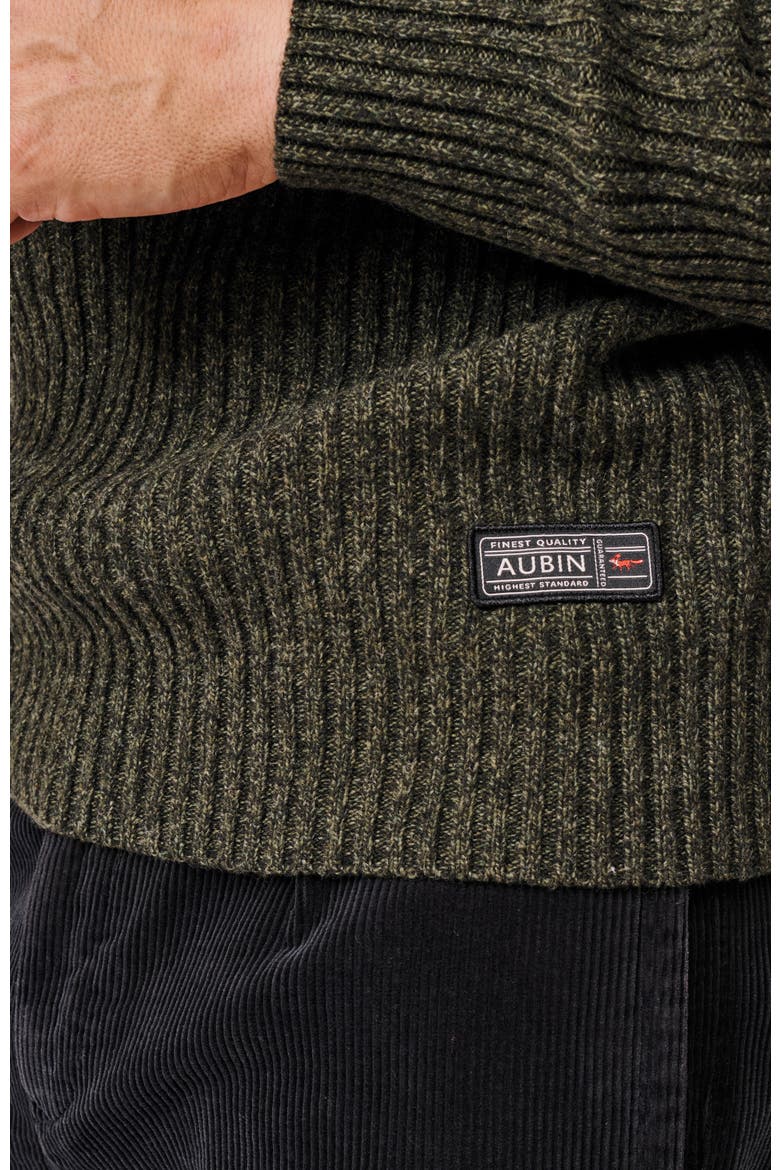Ray Fisherman Rib Crew Neck Sweater, Alternate, color, Dark Khaki Mix