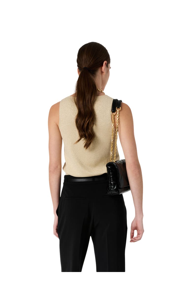 Luana Round Neck Knit Vest, Alternate, color, Mustard