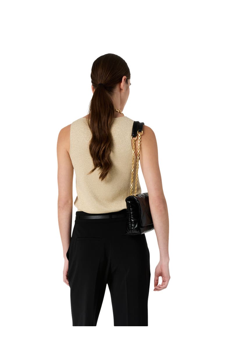 GERARD DAREL Luana Round Neck Knit Vest, Alternate, color, Mustard