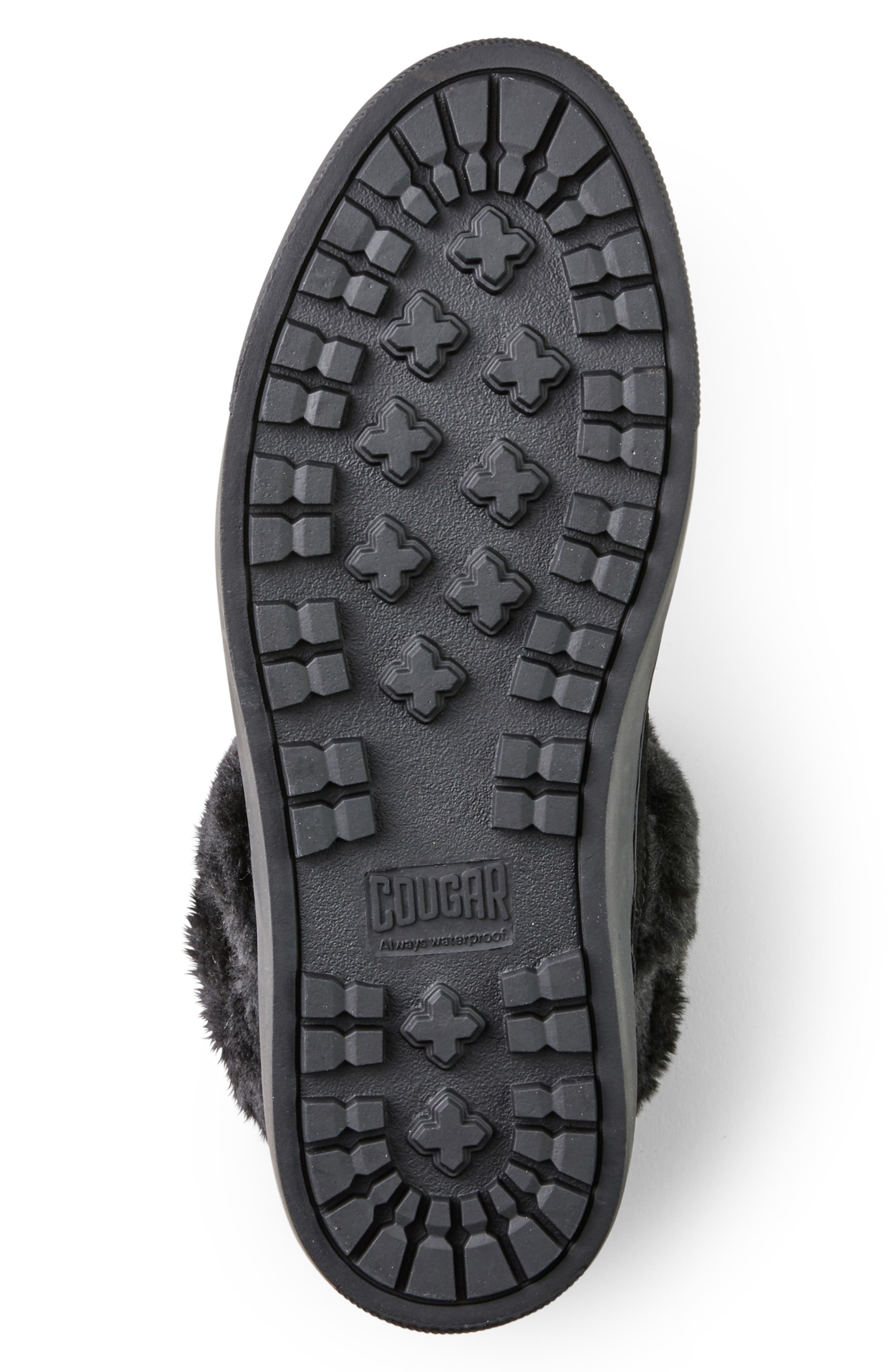 Cougar Duffy Faux Fur Trim Waterproof Bootie, Alternate, color, 