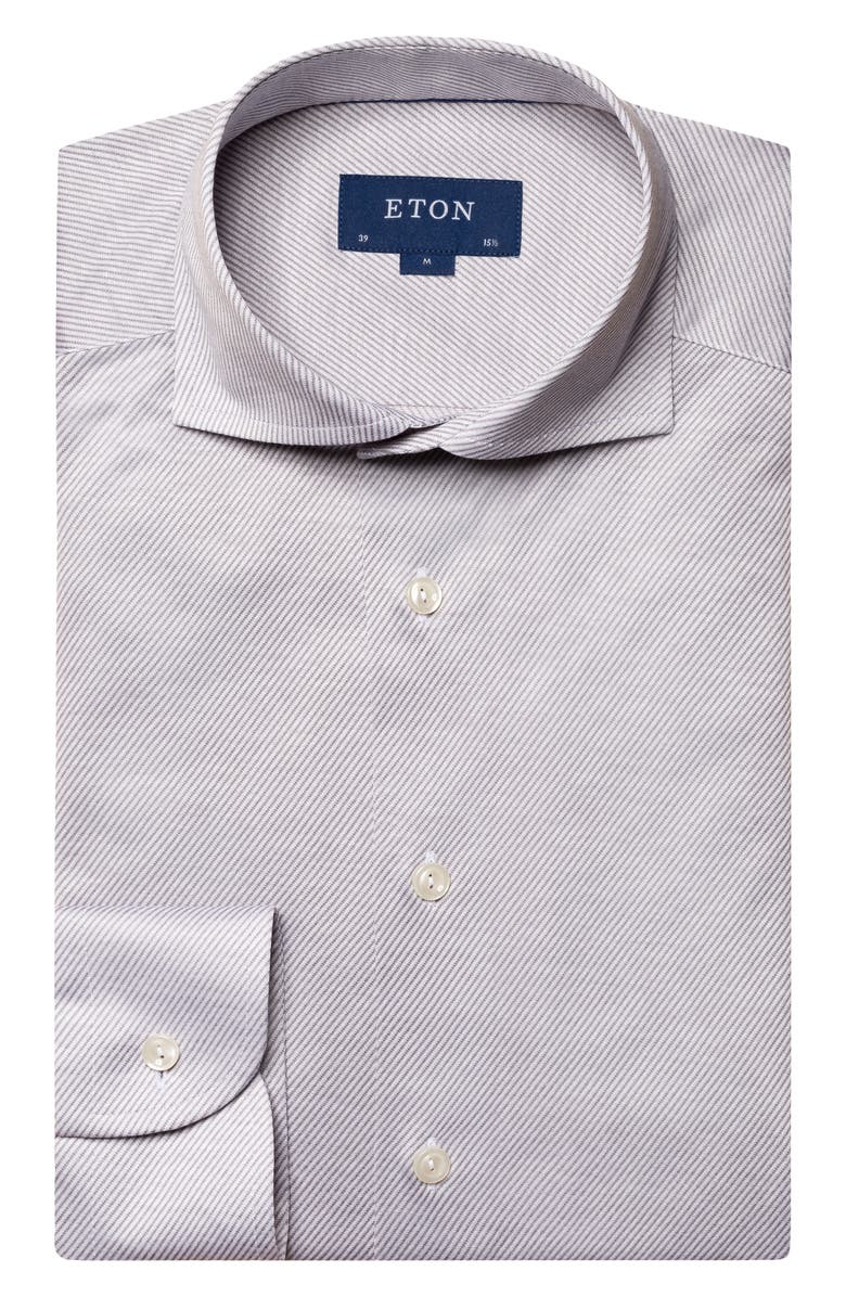 Eton Contemporary Fit Stripe Dress Shirt, Alternate, color, 