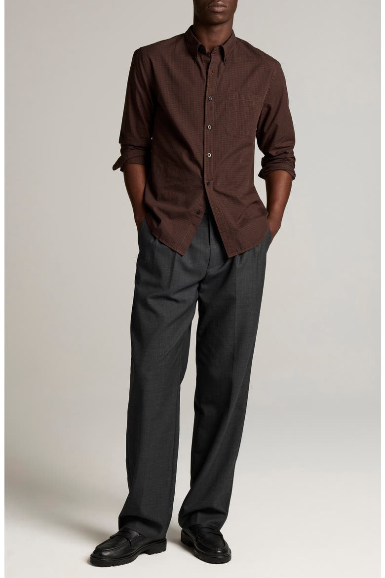 Carnes Plaid Long Sleeve Button Down Shirt, Alternate, color, CHOCOLATE PLUM COMBO