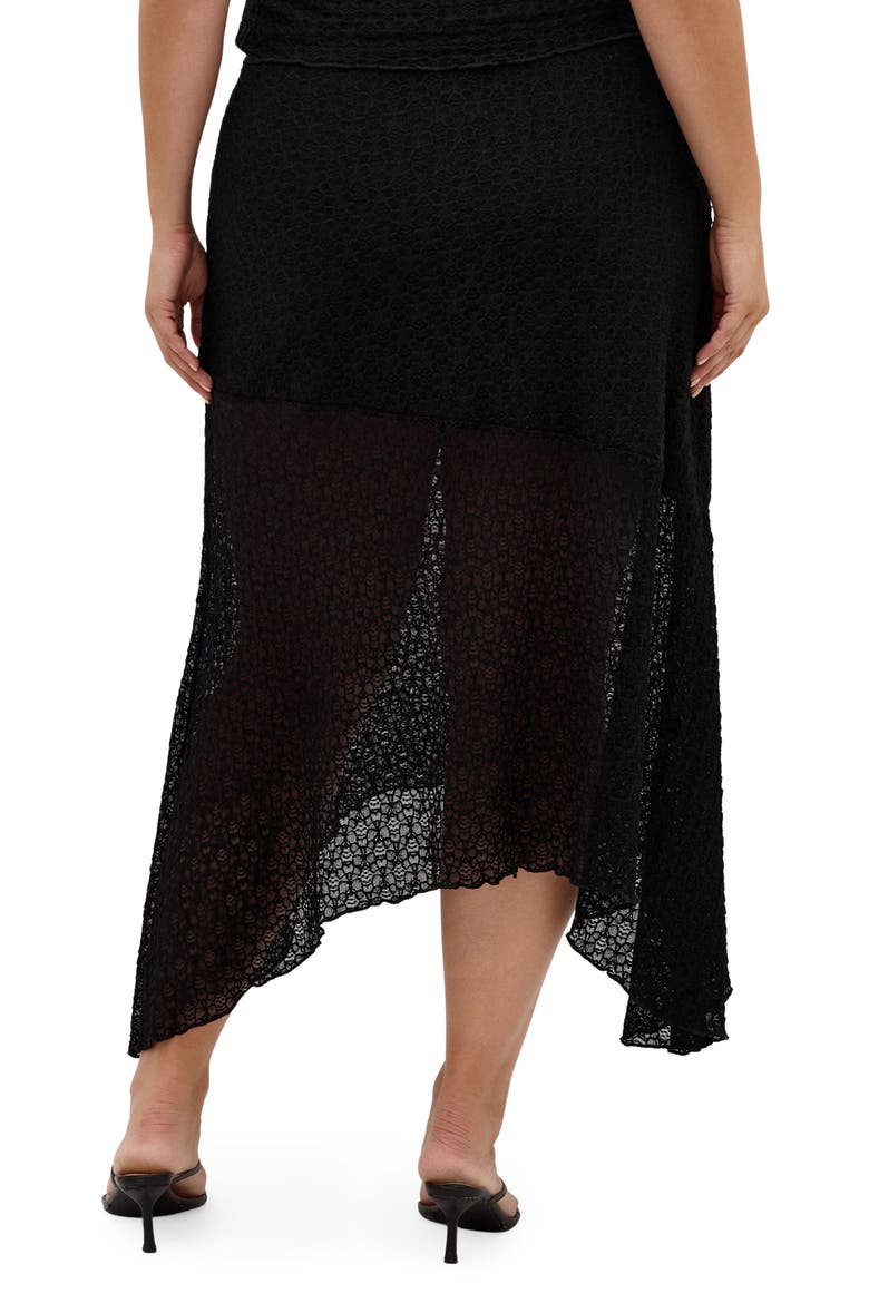 Brie Lace Maxi Skirt, Alternate, color, BLACK