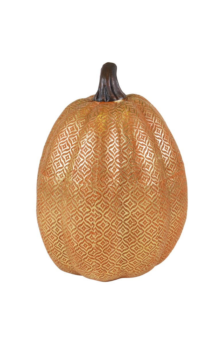 Northlight Embossed Ogee Fall Harvest Pumpkin Decoration - 9.75", Alternate, color, 