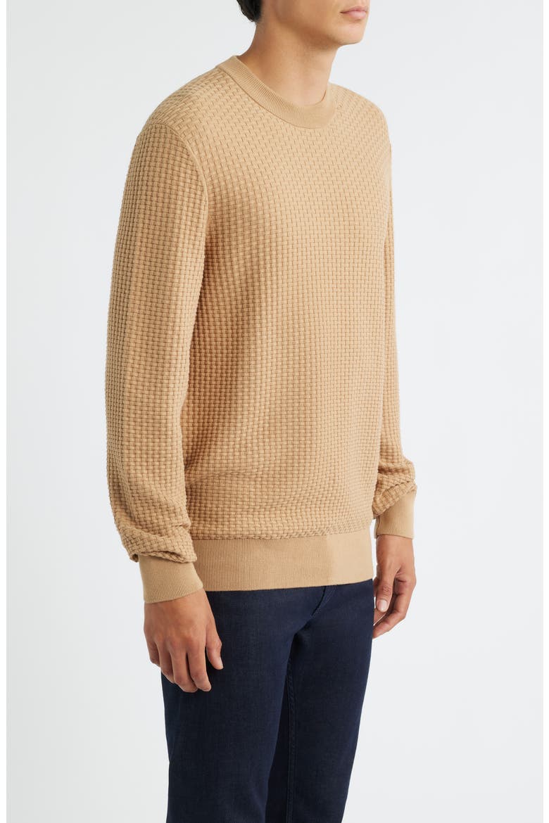 Imberto Textured Sweater, Alternate, color, MEDIUM BEIGE