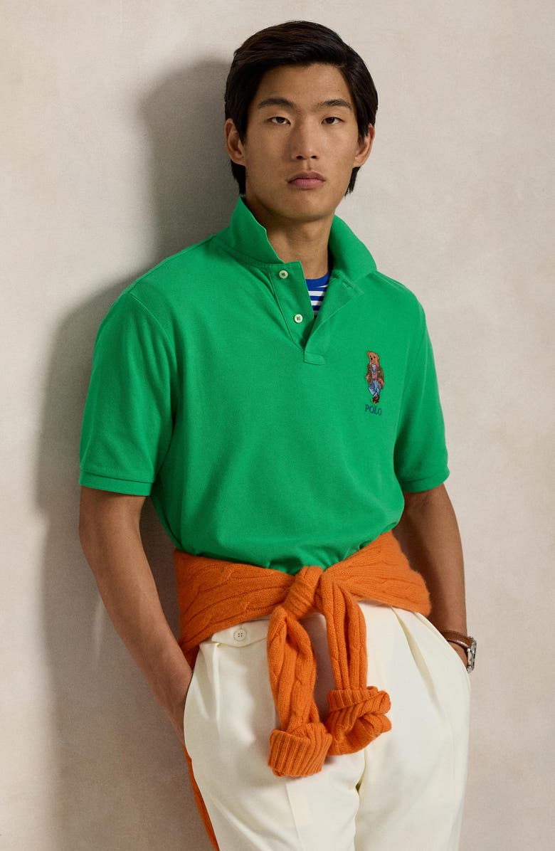 Polo Ralph Lauren Polo Bear Cotton Piqué Polo, Alternate, color, 