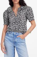 Madewell Ruffle Floral Button Front Top