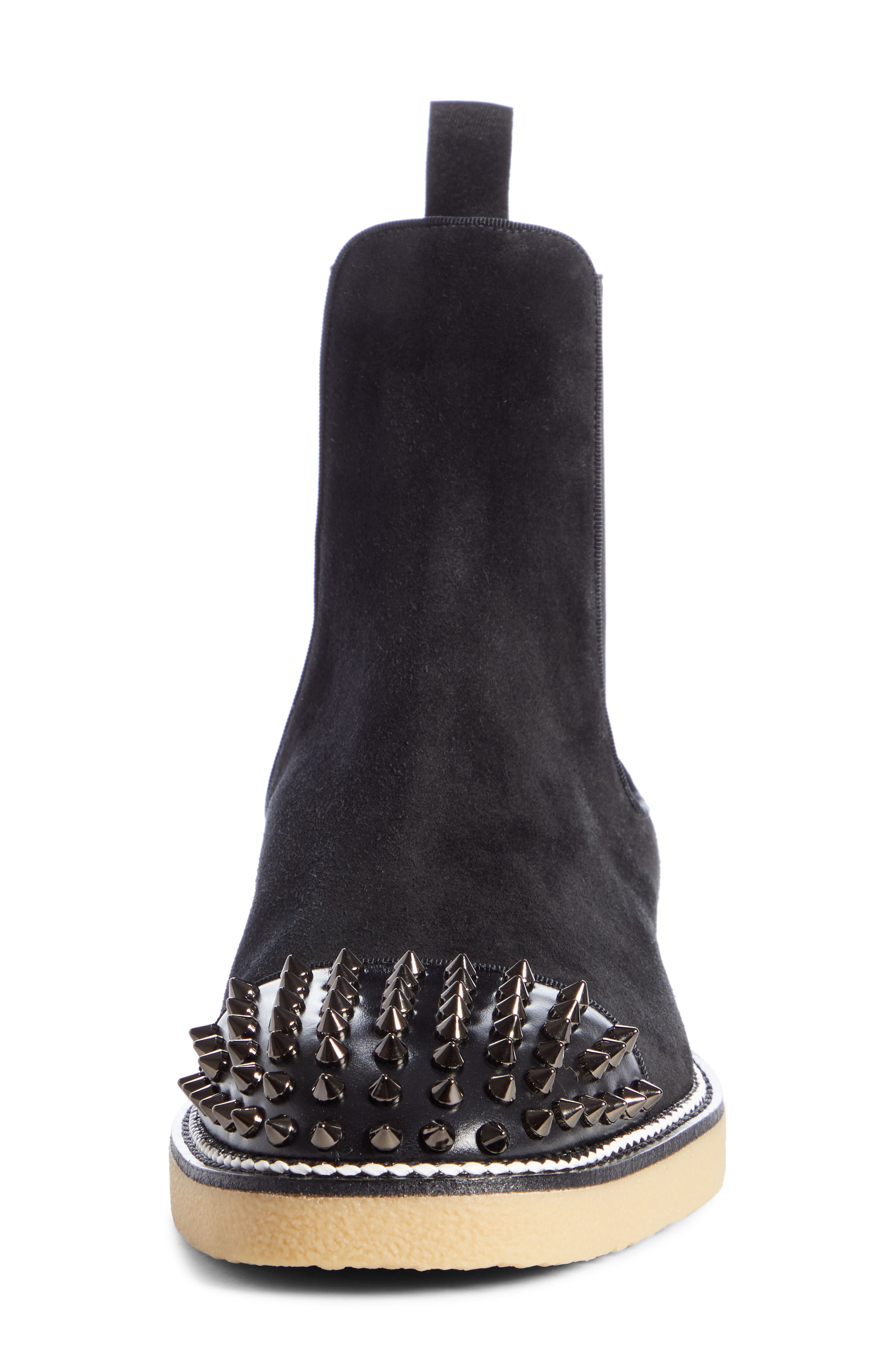Christian Louboutin Spikes Chelsea Boot, Alternate, color, 