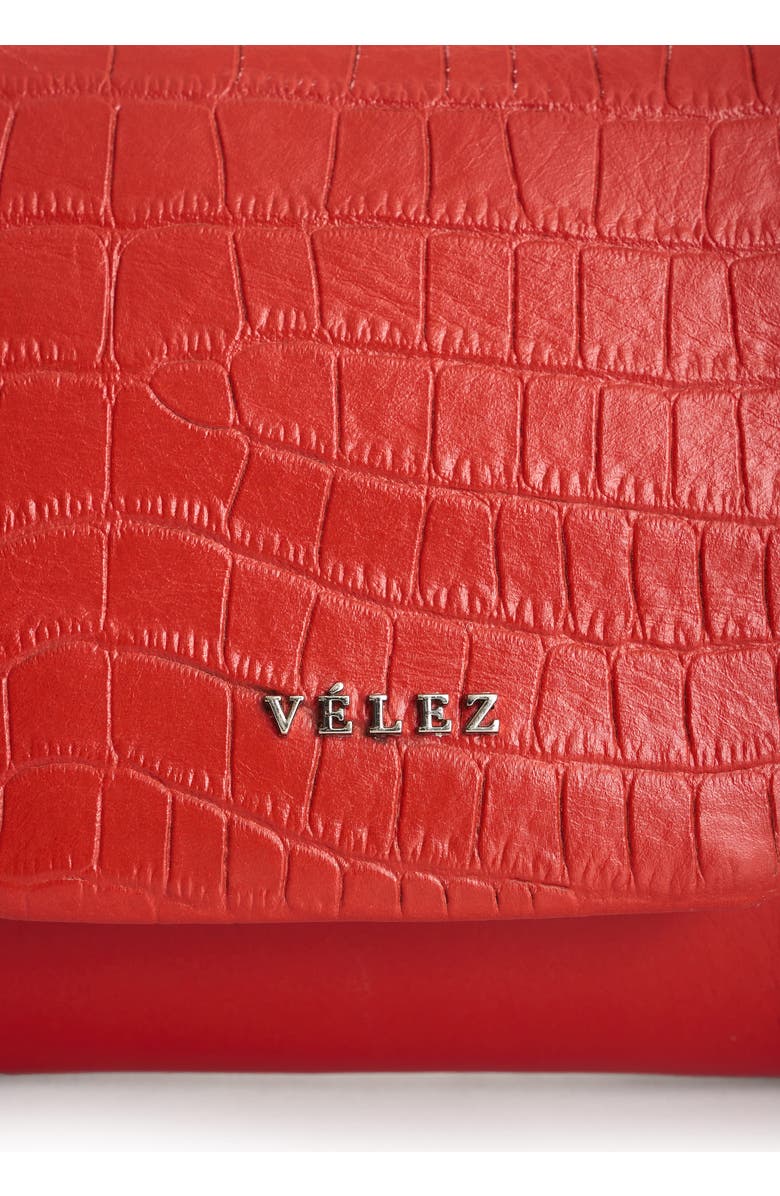 Velez Leather Crossbody Bag with Chain, Alternate, color, Red