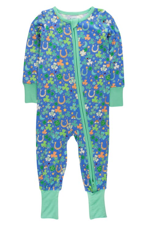 Lucky Day Fitted Convertible One-Piece Pajamas (Baby)