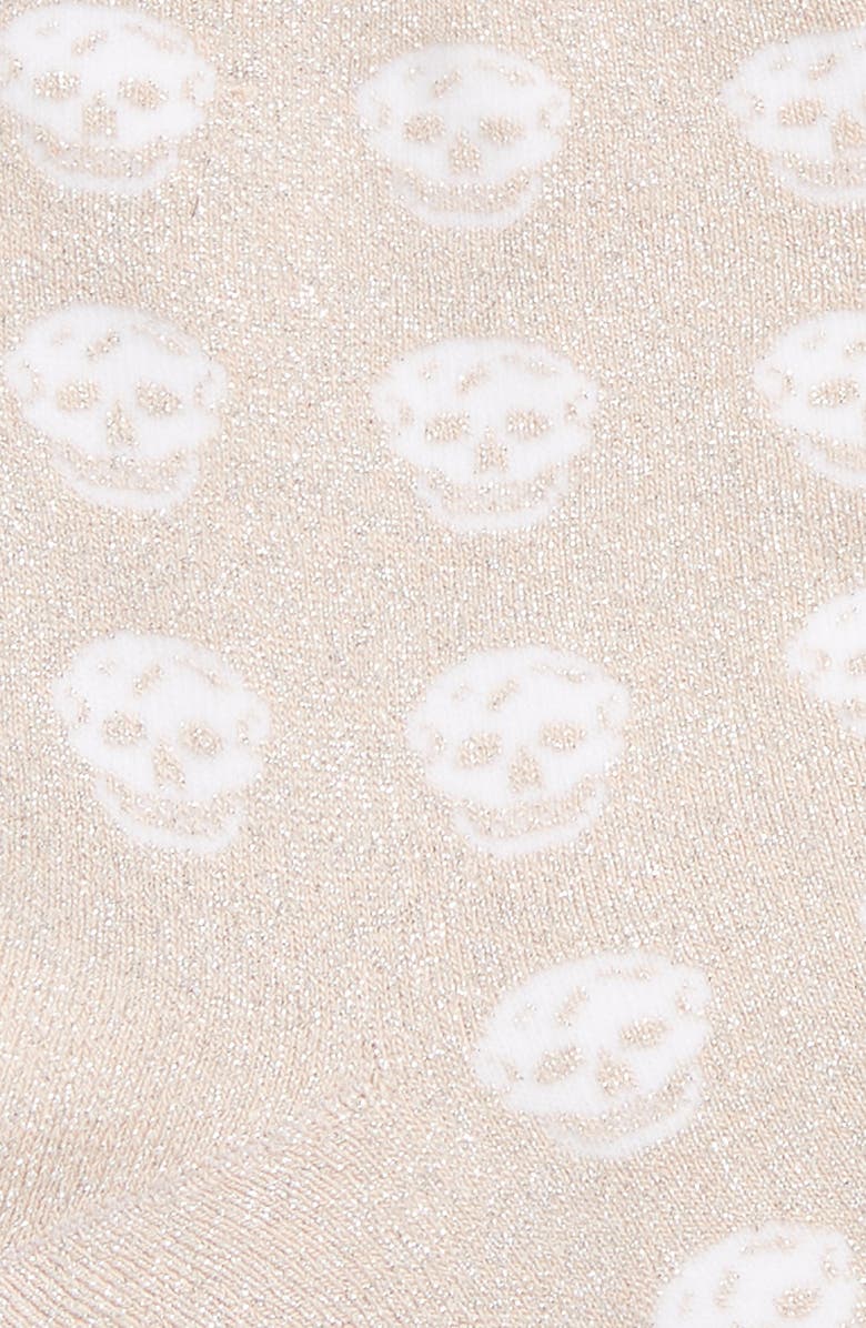 McQueen Alexander McQueen Skull Metallic Socks, Alternate, color, 