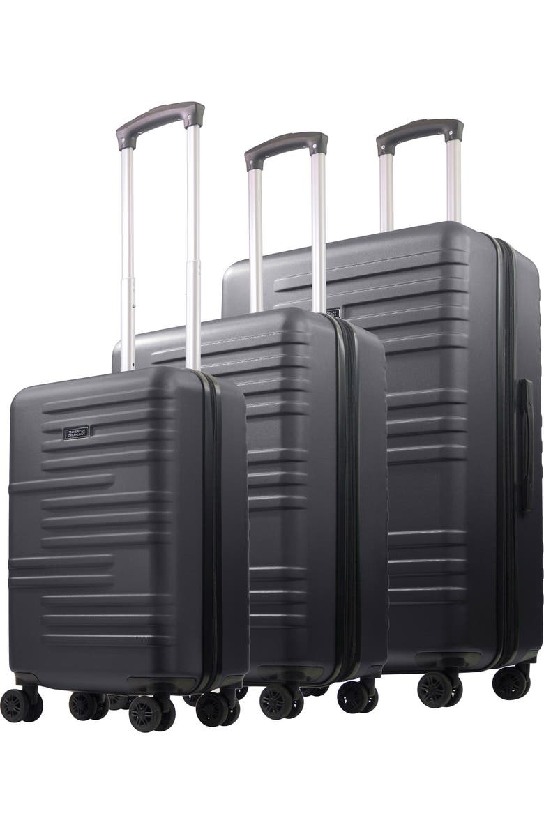 American Dreamliner 3-Piece Hardside Luggage Set 22.5", 26.5", 30", Main, color, Black