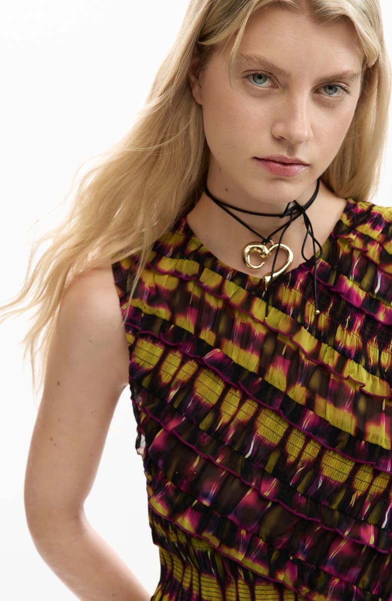 Desigual Ruffle Sleeveless Top, Alternate, color, Green