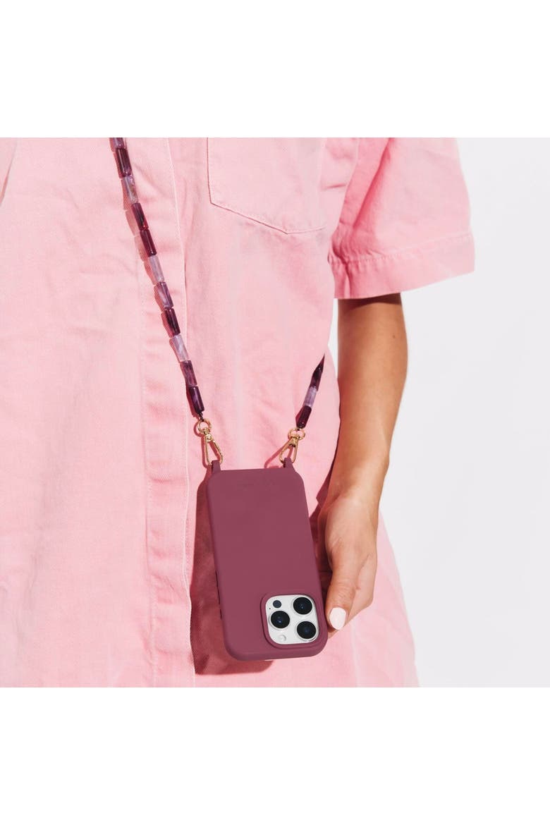 Julia Phone Chain Set, Alternate, color, Burgundy