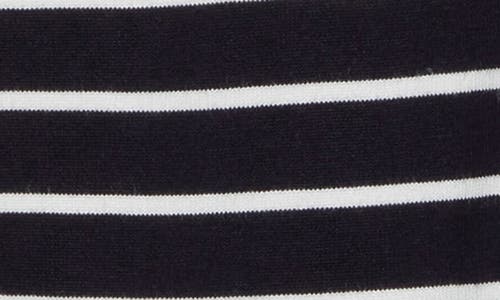 Adrianna Papell Stripe Bow Cardigan In Black