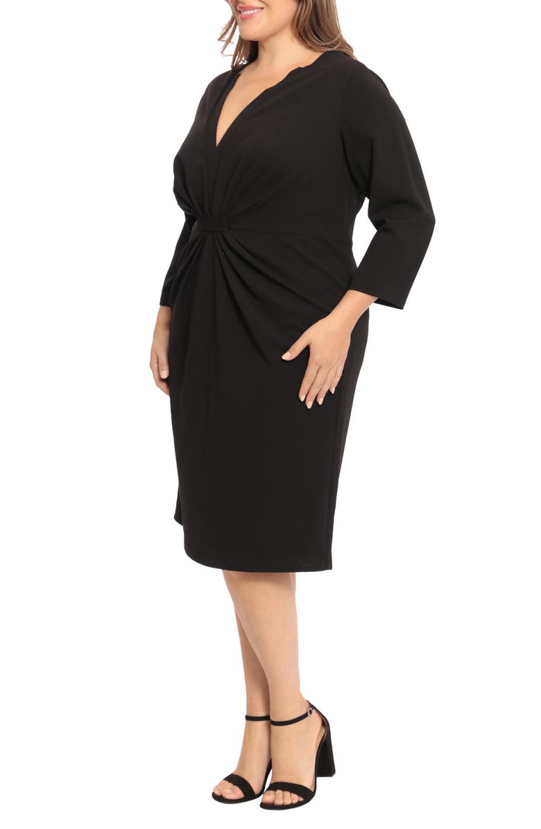 Maggy London Tuxedo Style Midi Dress, Alternate, color, 