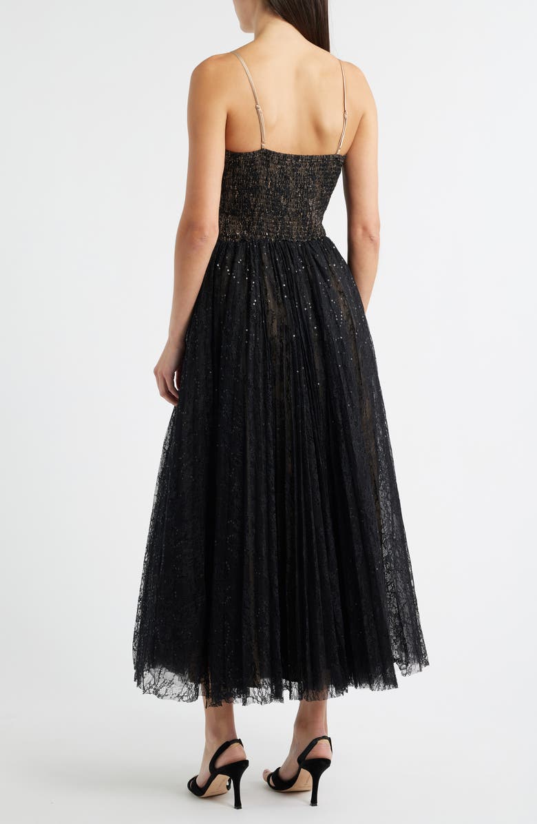 Lucy Paris Kelly Sequin Lace Cocktail Dress, Alternate, color, Black