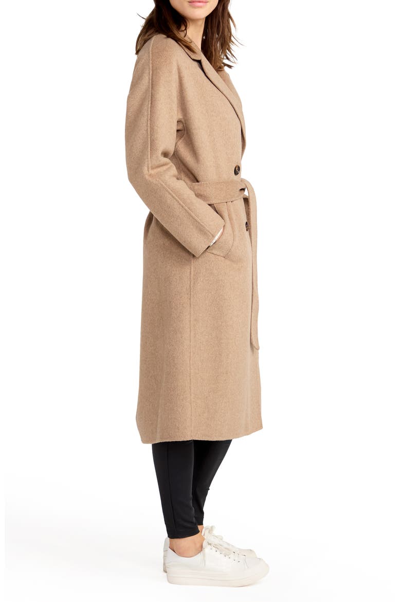 Standing Still Belted Wool Blend Coat, Alternate, color, OAT