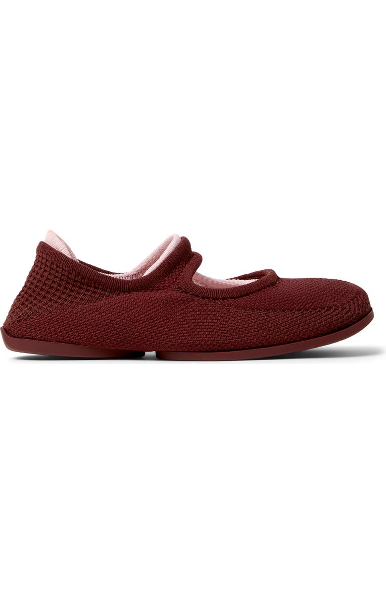 Camper Right Niko Mary Jane Flat, Alternate, color, Burgundy