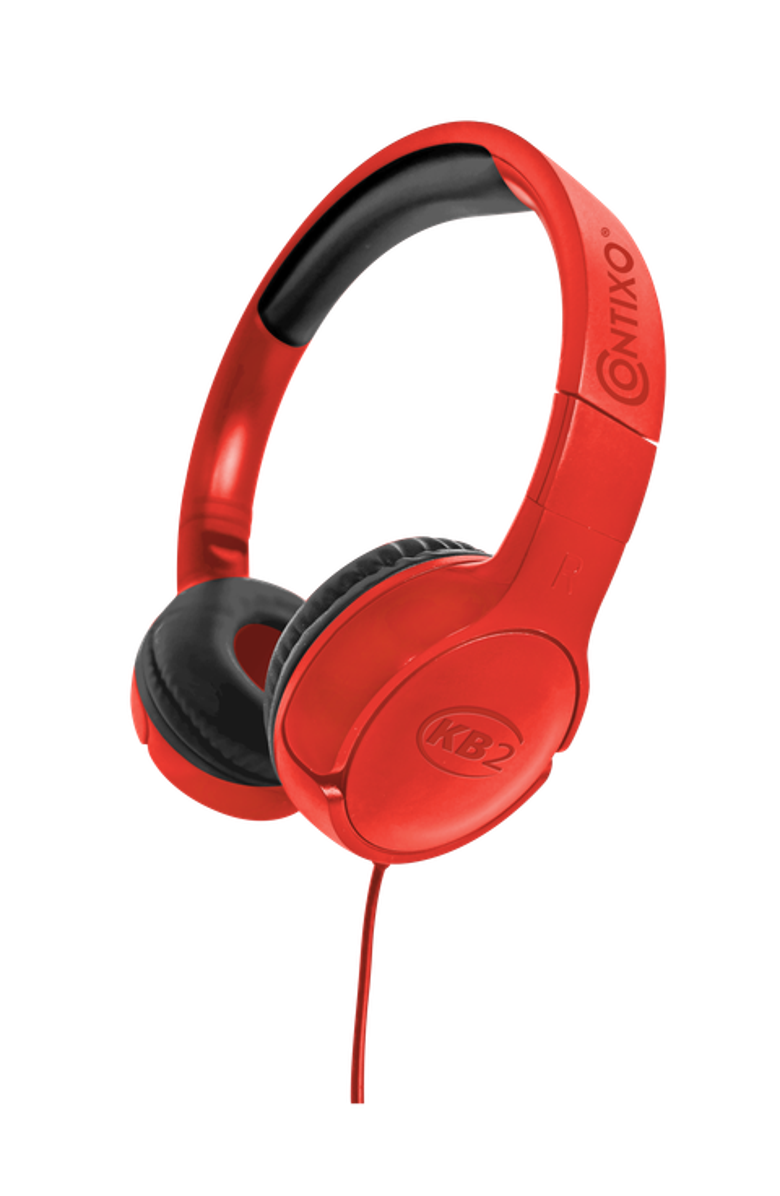 CONTIXO Kids KB5 Wired Headphones, Main, color, Red/Black