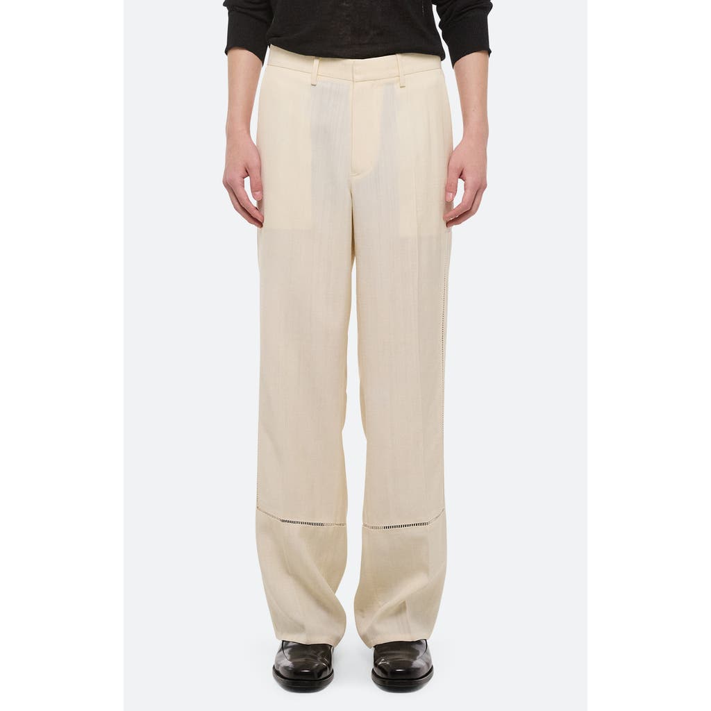 HELMUT LANG HELMUT LANG BORDER RELAXED FIT SLUB VISCOSE CARPENTER PANTS