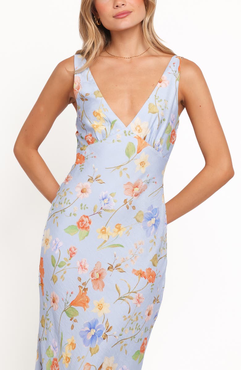 Petal & Pup Lunaria Floral Print Sleeveless Dress, Alternate, color, Blue Floral