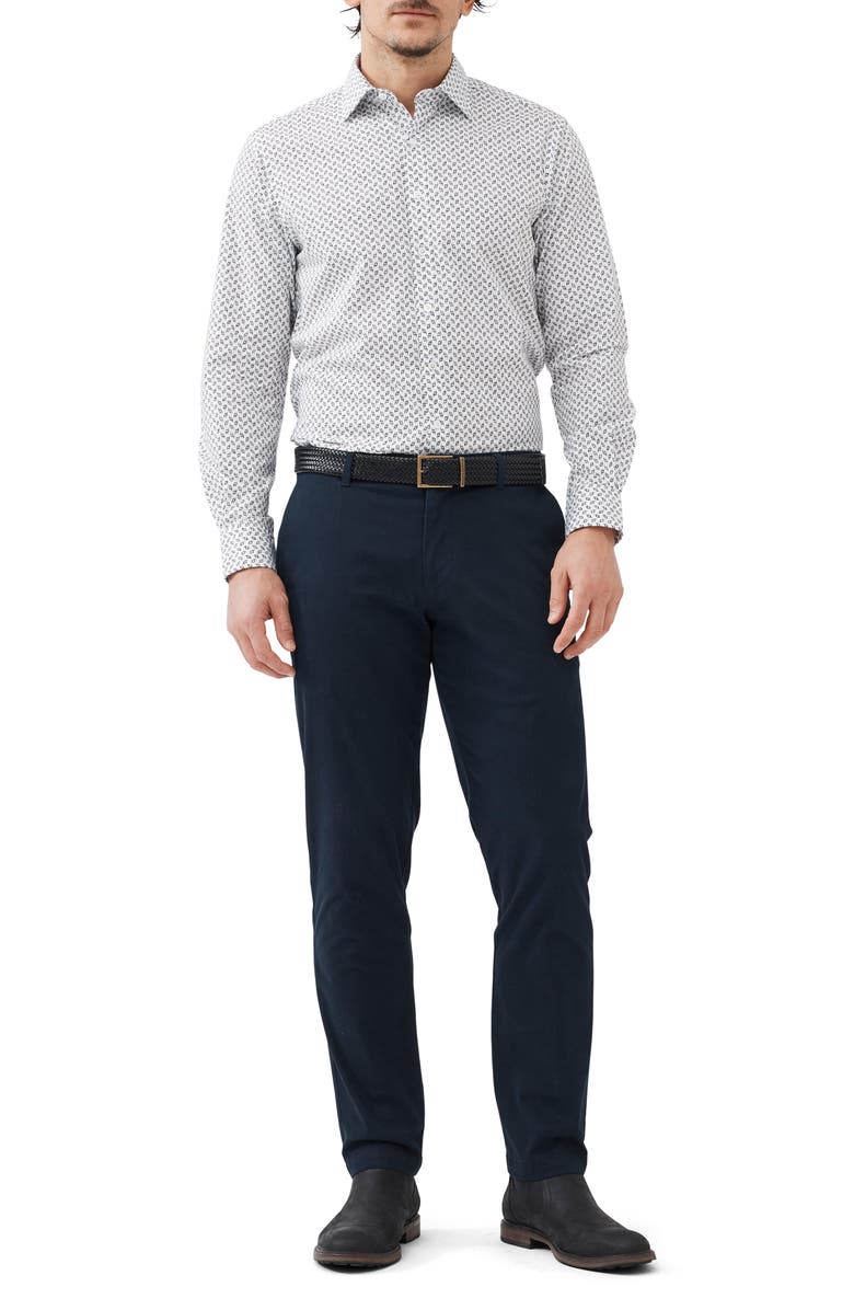 Rodd & Gunn Lakeswood Geo Print Cotton Button-Up Shirt, Alternate, color, 