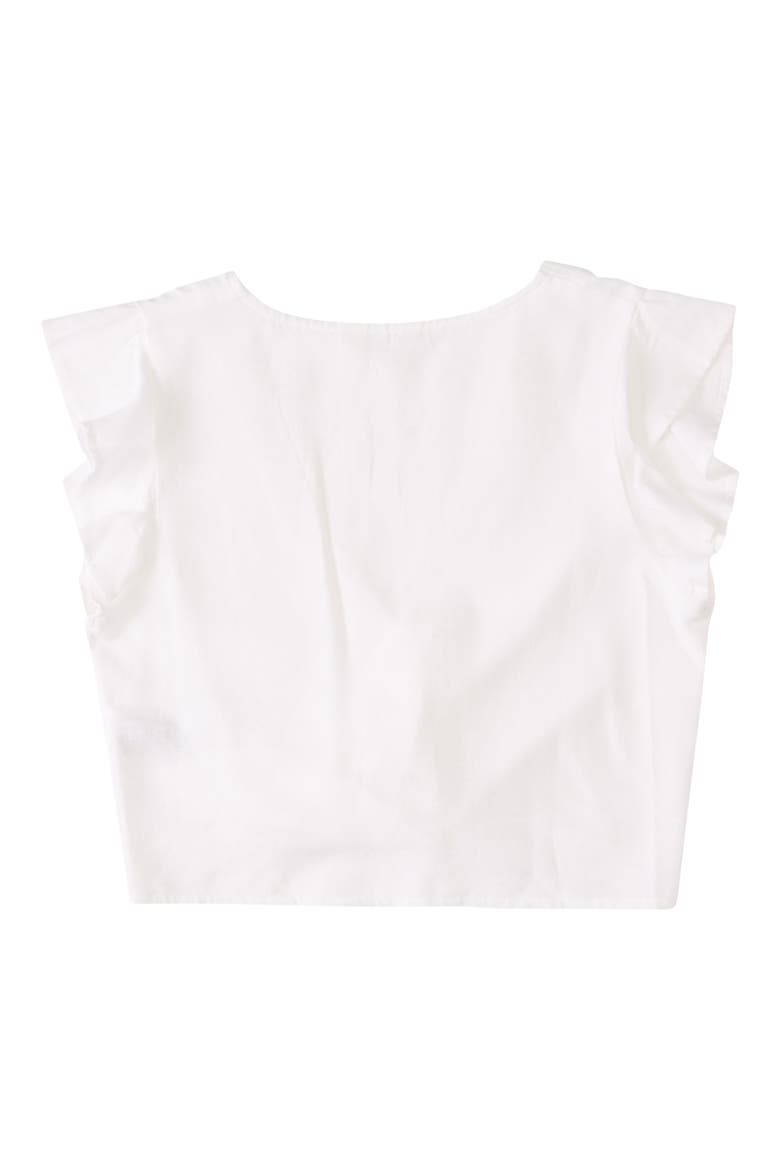 Sweeter Than This Tie Front Crop Top, Alternate, color, SNOW WHITE