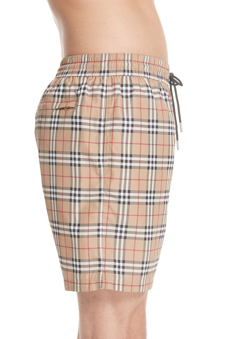 Guildes New Check Swim Trunks, Alternate, color, CAMEL