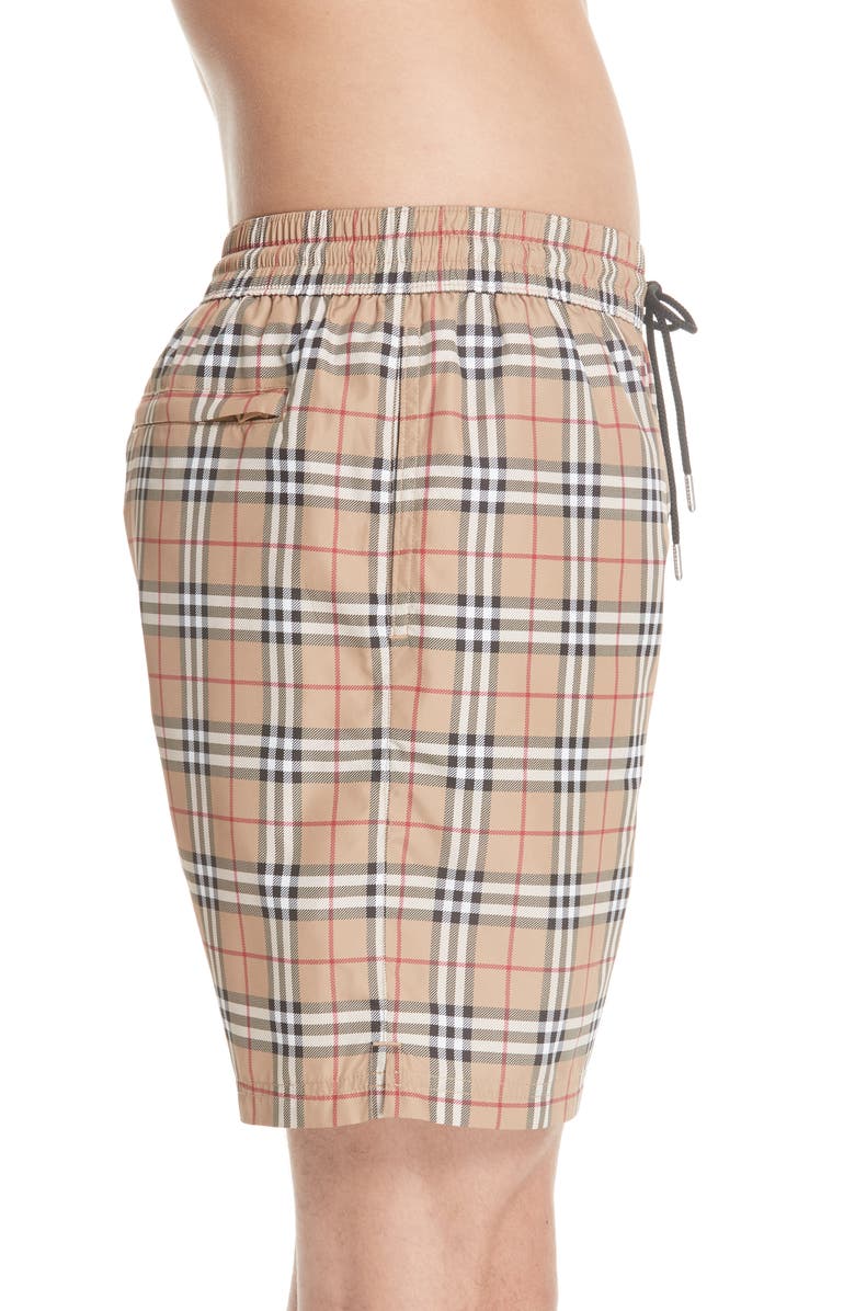 Burberry Guildes New Check Swim Trunks, Alternate, color,