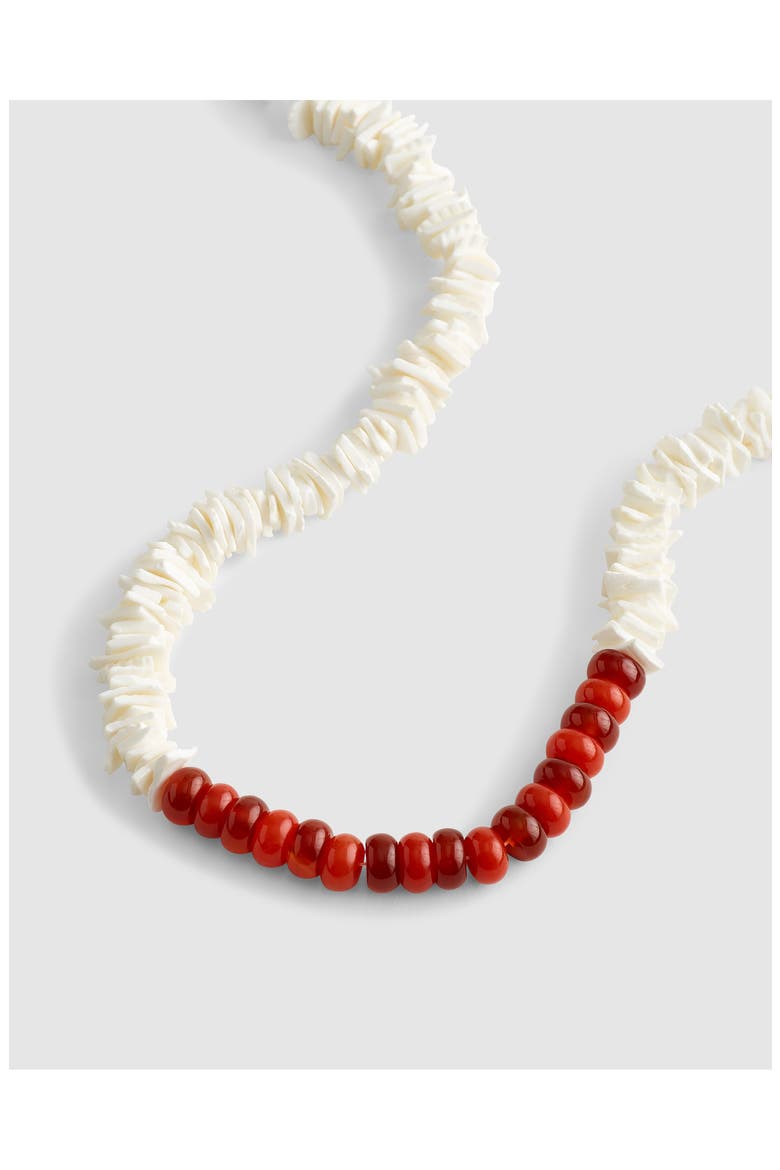 Semiprecious Puka Shell Beaded Choker Necklace, Alternate, color, ANTIQUE GOLD