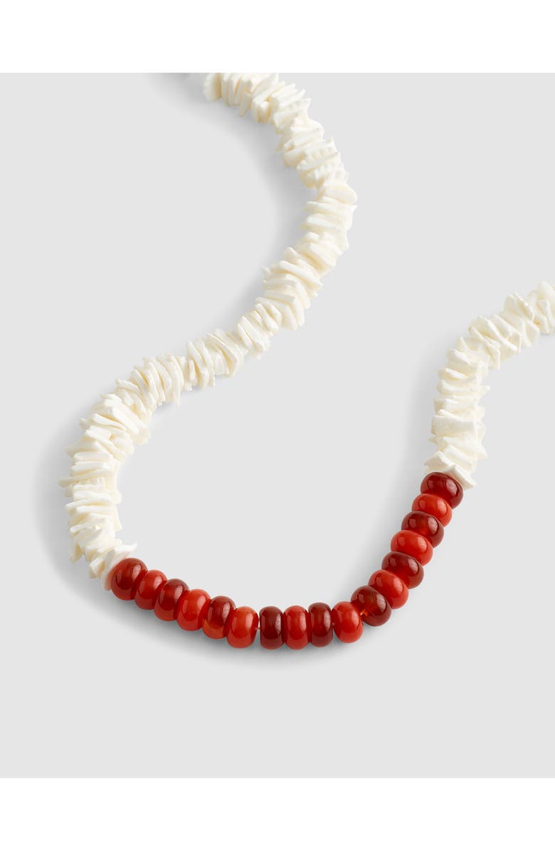 Madewell Semiprecious Puka Shell Beaded Choker Necklace, Alternate, color, Antique Gold