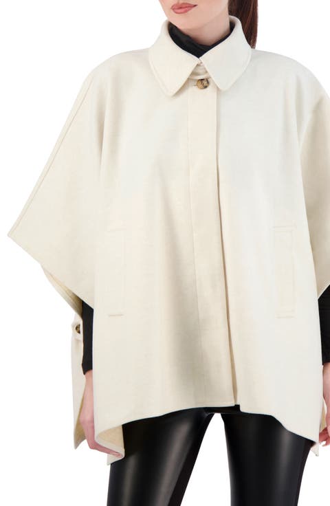 Felted Button Front Cape