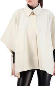 OL ITALIA Felted Button Front Cape