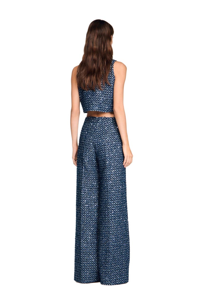 Sequin trousers, Alternate, color, Navy blue