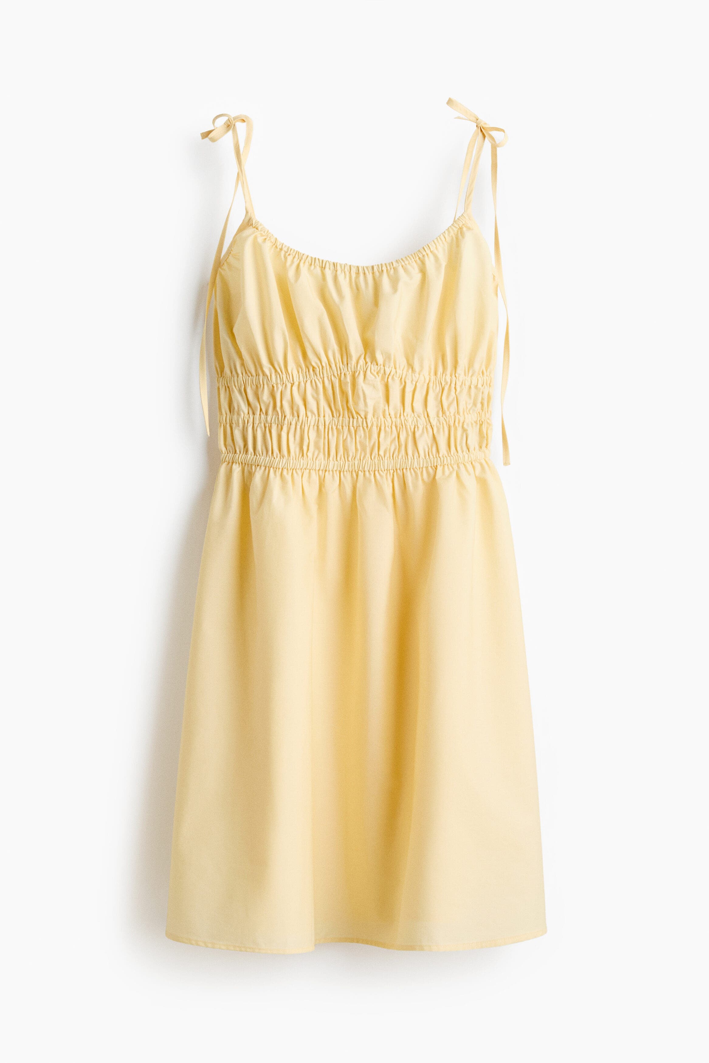 Cotton dress with tie-top shoulder straps - image 3
