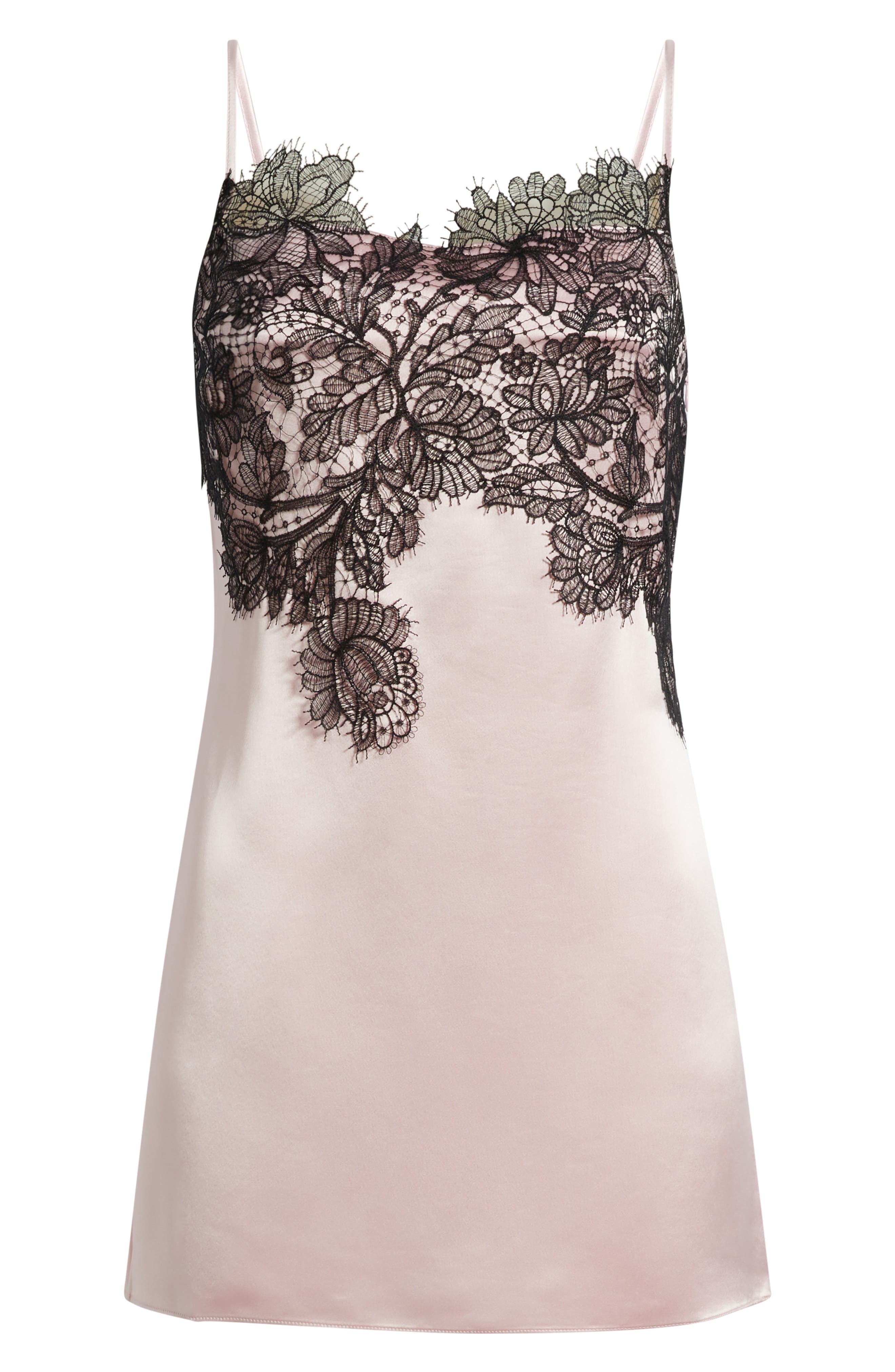 Shona Joy Lucia Lace Minidress In Fairyfloss/black