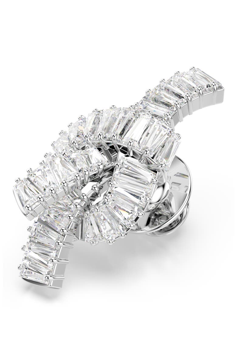 Matrix Tack Knot Brooch, Alternate, color, RHODIUM/ WHITE