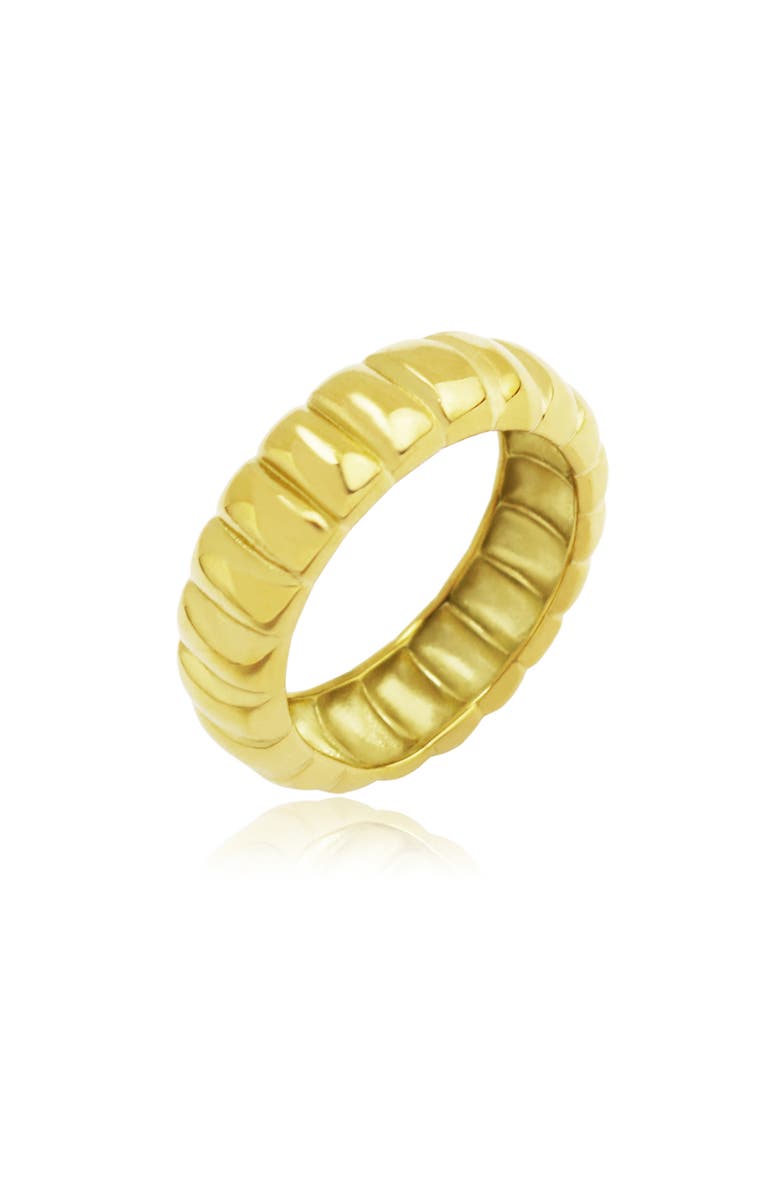 REBL Ribbed Band Ring, Main, color, Gold