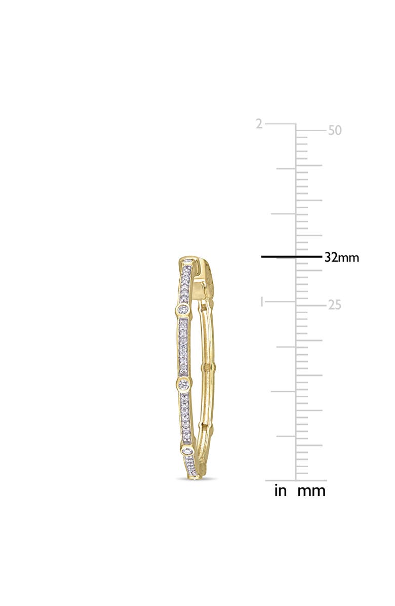 Julianna B. Diamond Station Hoop Earrings 10k Yellow Gold, Alternate, color,