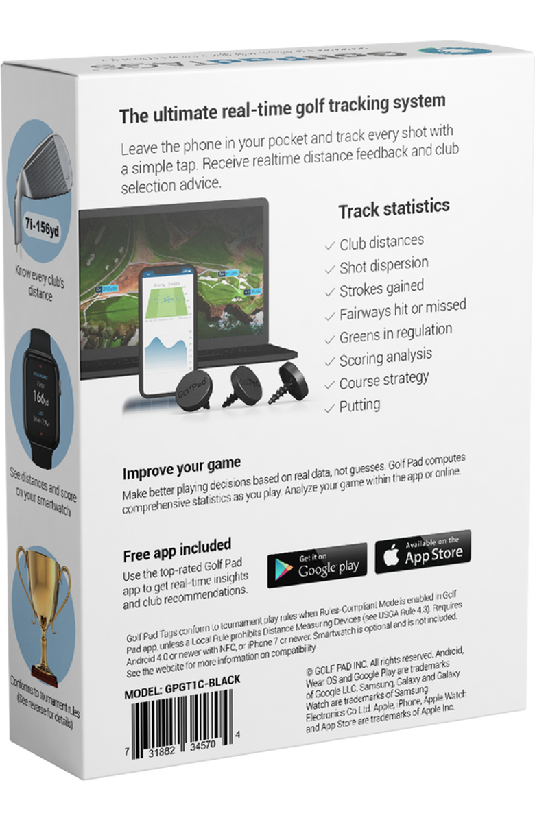 Golf Pad BUNDLE Golf Pad TAGS<sup>®</sup> + Single Putter Tag for SuperStroke<sup>®</sup> Grip, Alternate, color, Black