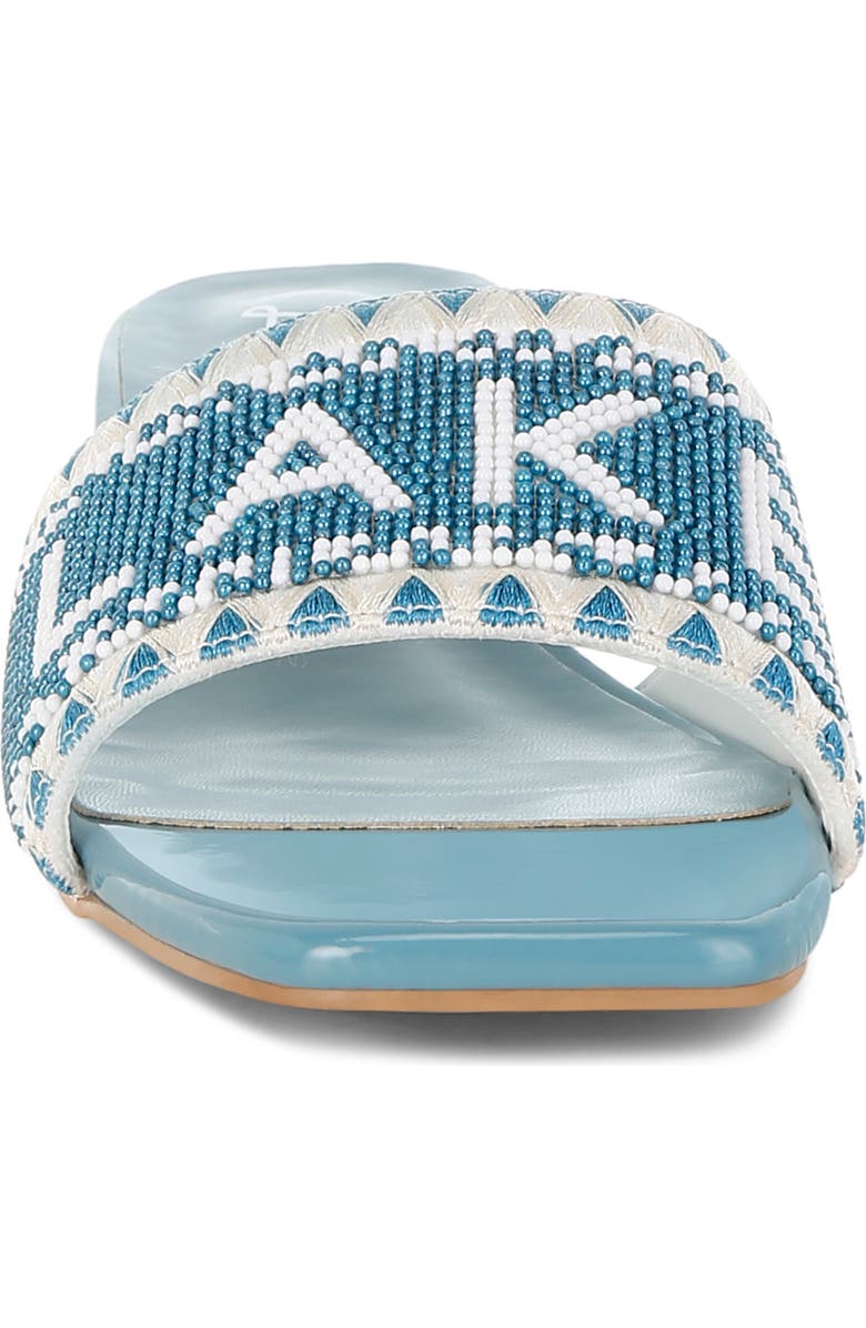 LONDON RAG Vacay Babe Lake Como Beaded Slide Sandal, Alternate, color, Blue