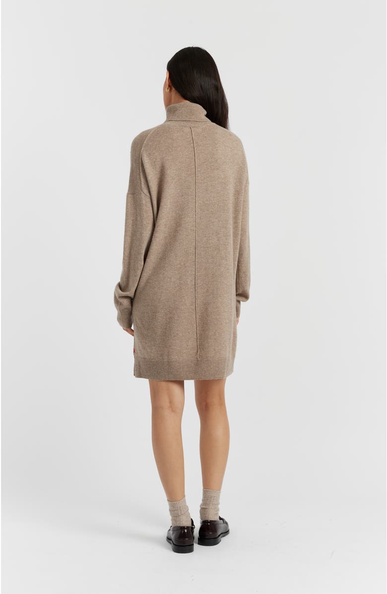Chinti & Parker Cashmere Rollneck Dress, Alternate, color, Warm Oatmeal