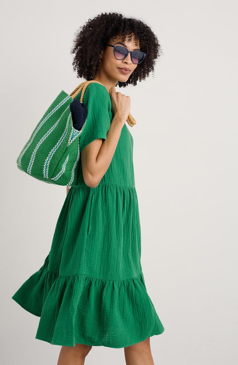 Seasalt Cornwall Pebble Comb Organic Cotton Dress, Alternate, color, Island