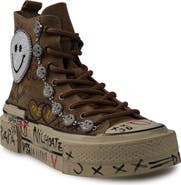 ZIGI Holland Happy Face Lug Sole High Top Sneaker