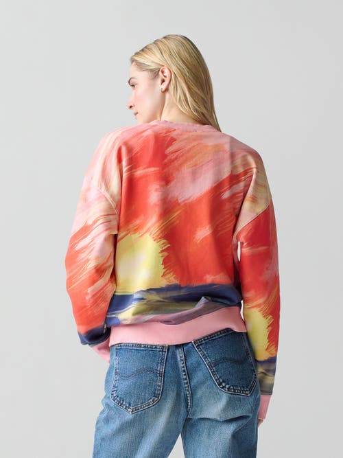 Lingua Franca Sunset Sweatshirt In Sunset Print