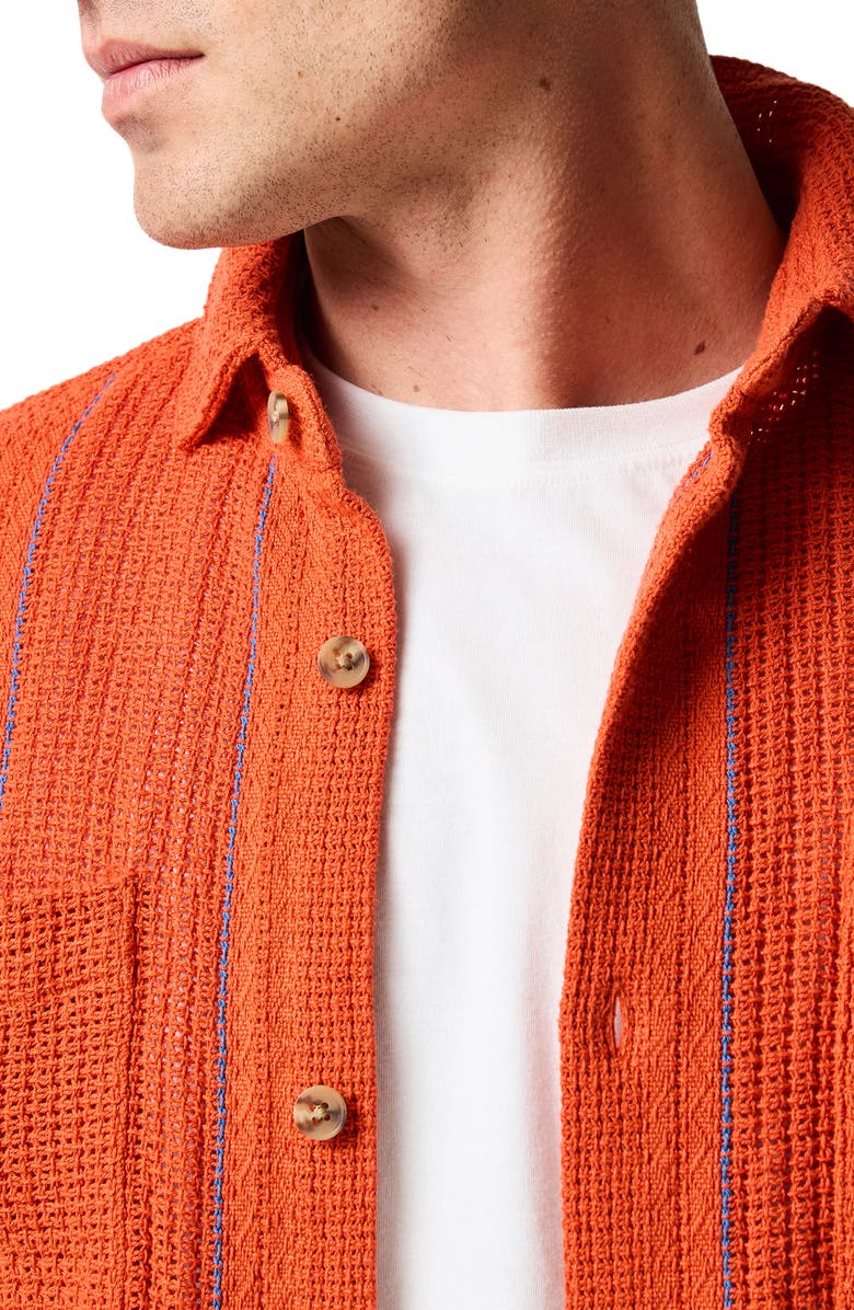 Rodd & Gunn Point Break Short Sleeve Button-Up Shirt, Alternate, color, Tangerine