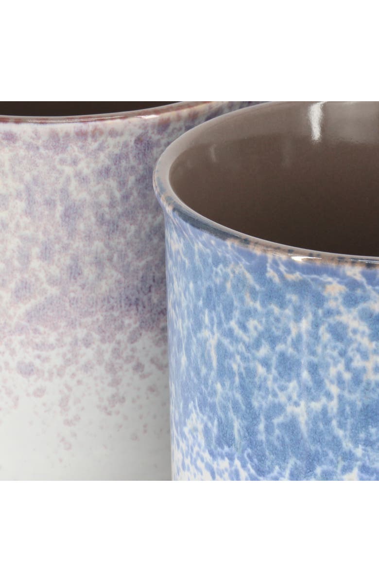 Gibson Home Blurry 4 Piece 19 Ounce Stoneware Straight Shape Mug Set, Alternate, color, White